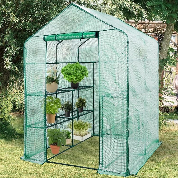 Greenhouse with Waterproof Cover Pe Steel Planters