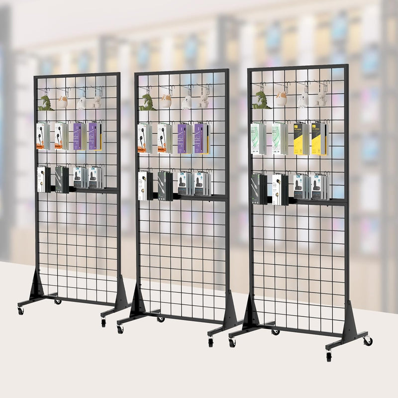 Gridwall Panel Display Stands 2'x5.5' Ft Heavy-Duty