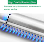 Grill Adjustable 35.5 to 48.3CM Burner Stainless Steel