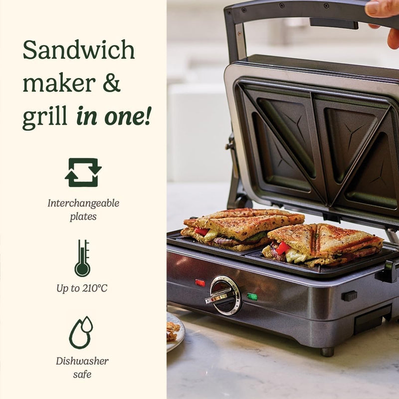 Grill Sandwich Maker Toaster Panini Press Electric Non-Stick