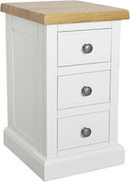 Grofurniture Painted Bedside Table 3 Drawers Cabinet