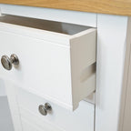 Grofurniture Painted Bedside Table 3 Drawers Cabinet