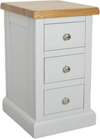 Grofurniture Painted Bedside Table 3 Drawers Cabinet