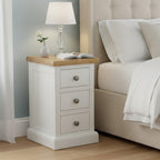 Grofurniture Painted Bedside Table 3 Drawers Cabinet