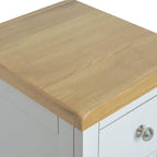 Grofurniture Painted Bedside Table 3 Drawers Cabinet
