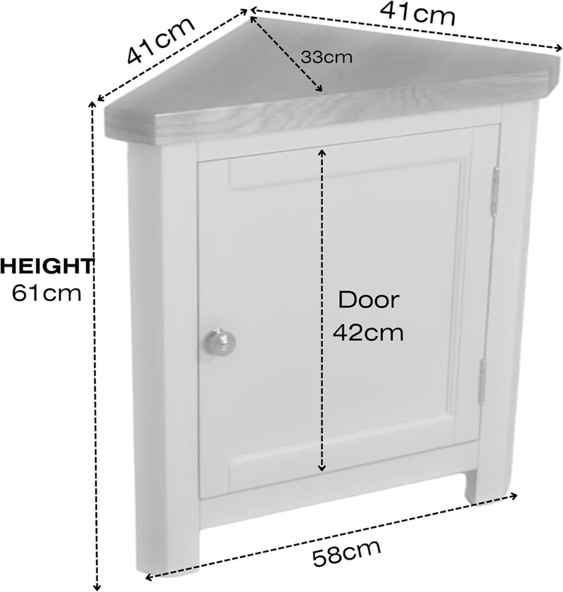 Grofurniture Painted Corner Cabinet Small Storage Cuboard
