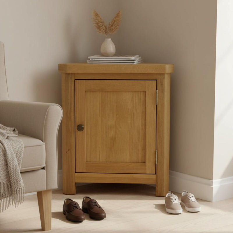 Grofurniture Painted Corner Cabinet Small Storage Cuboard