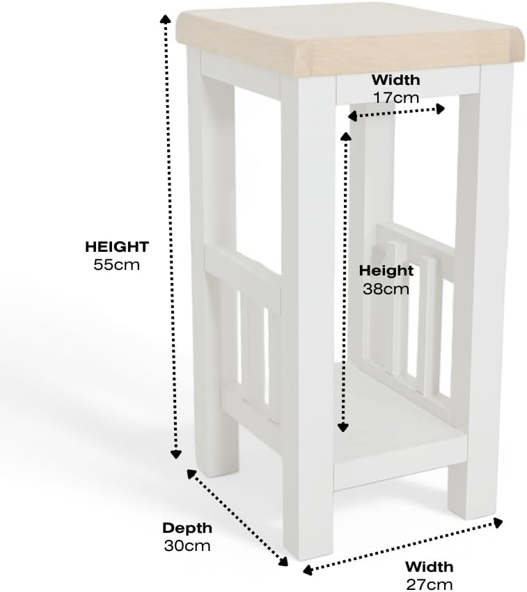 Grofurniture Snow Side Table Painted End for Living