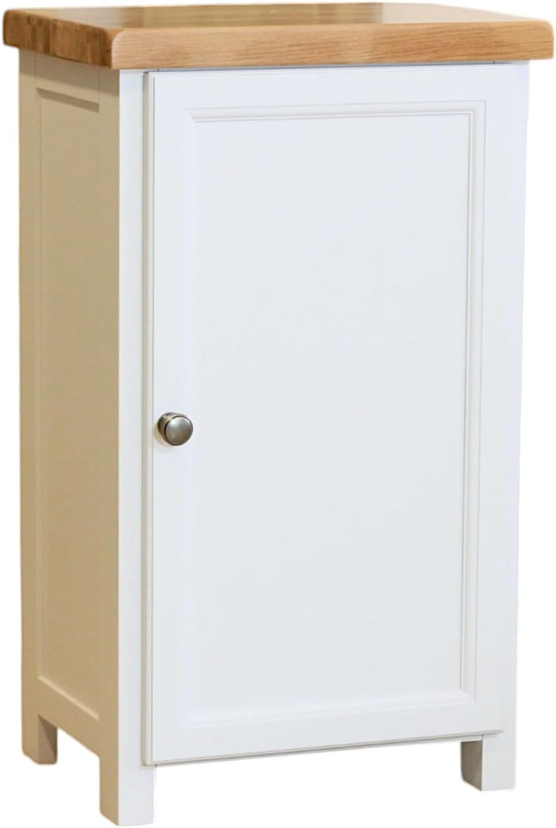 Grofurniture Snow Slim Cabinet Bathroom Storage Oak Painted