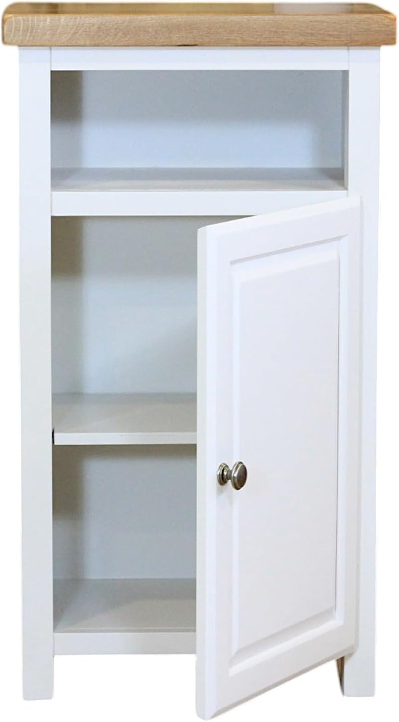 Grofurniture Snow Slim Cabinet Bathroom Storage Oak Painted