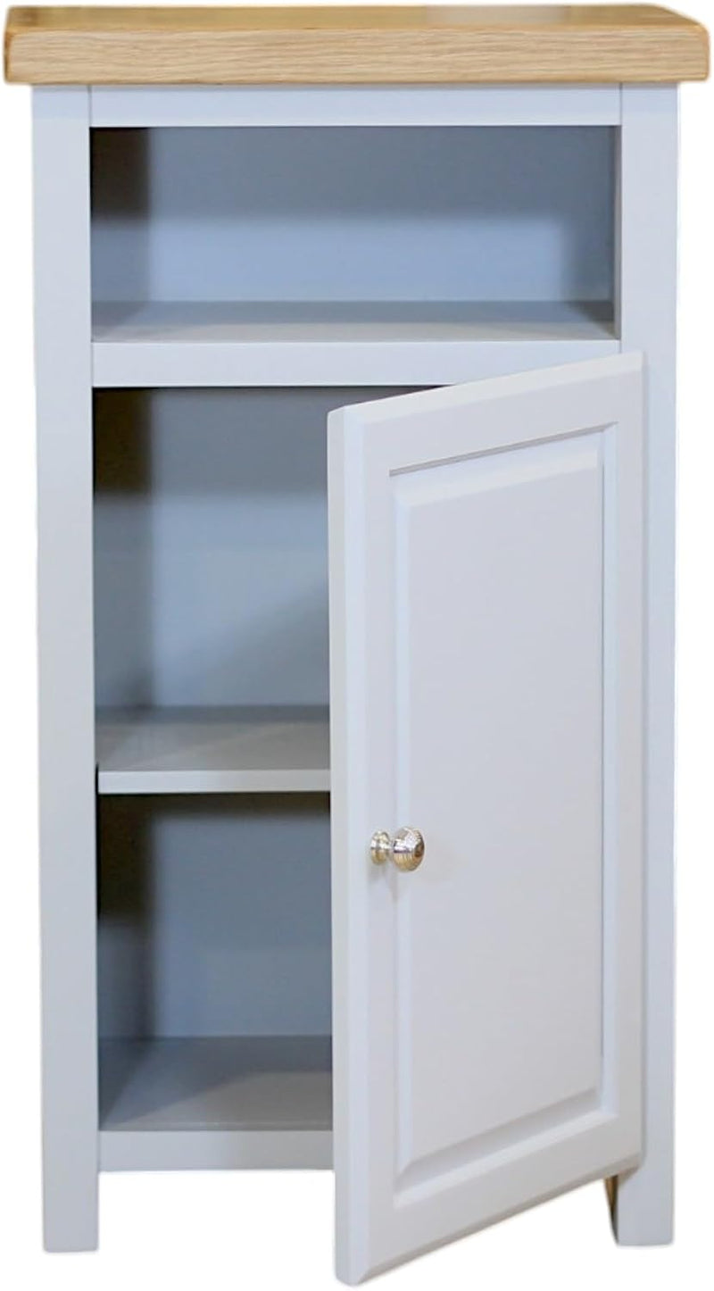 Grofurniture Snow Slim Cabinet Bathroom Storage Oak Painted