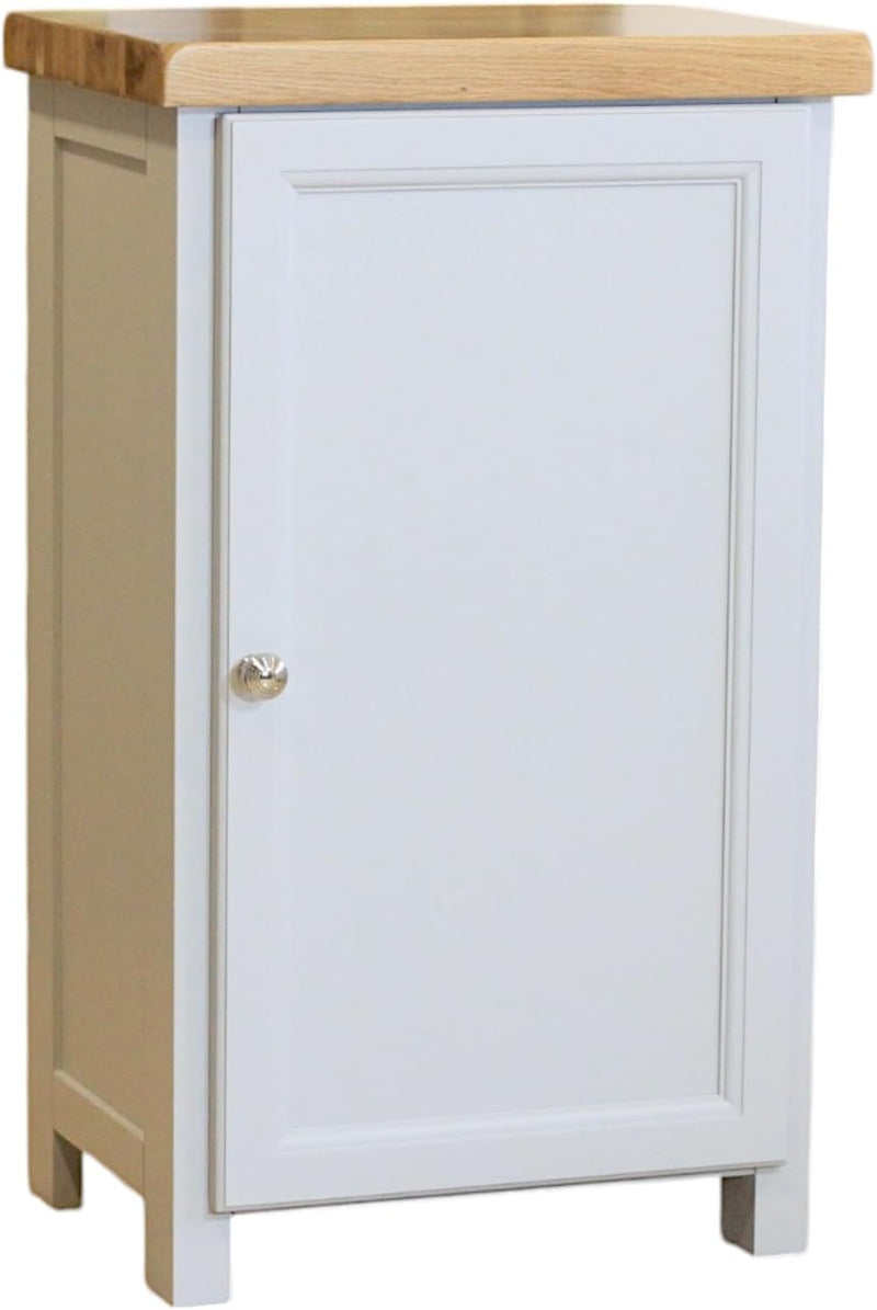 Grofurniture Snow Slim Cabinet Bathroom Storage Oak Painted