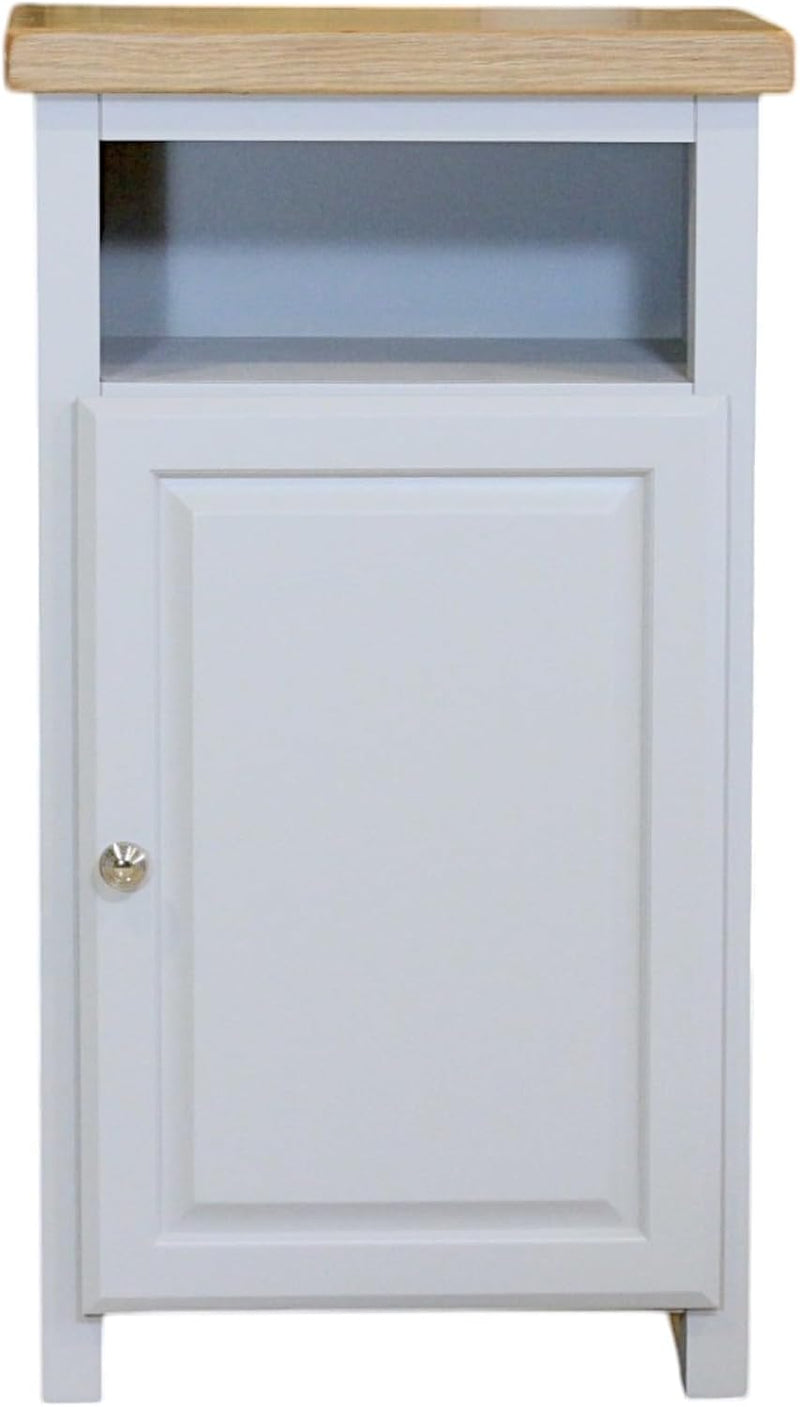 Grofurniture Snow Slim Cabinet Bathroom Storage Oak Painted