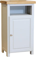 Grofurniture Snow Slim Cabinet Bathroom Storage Oak Painted