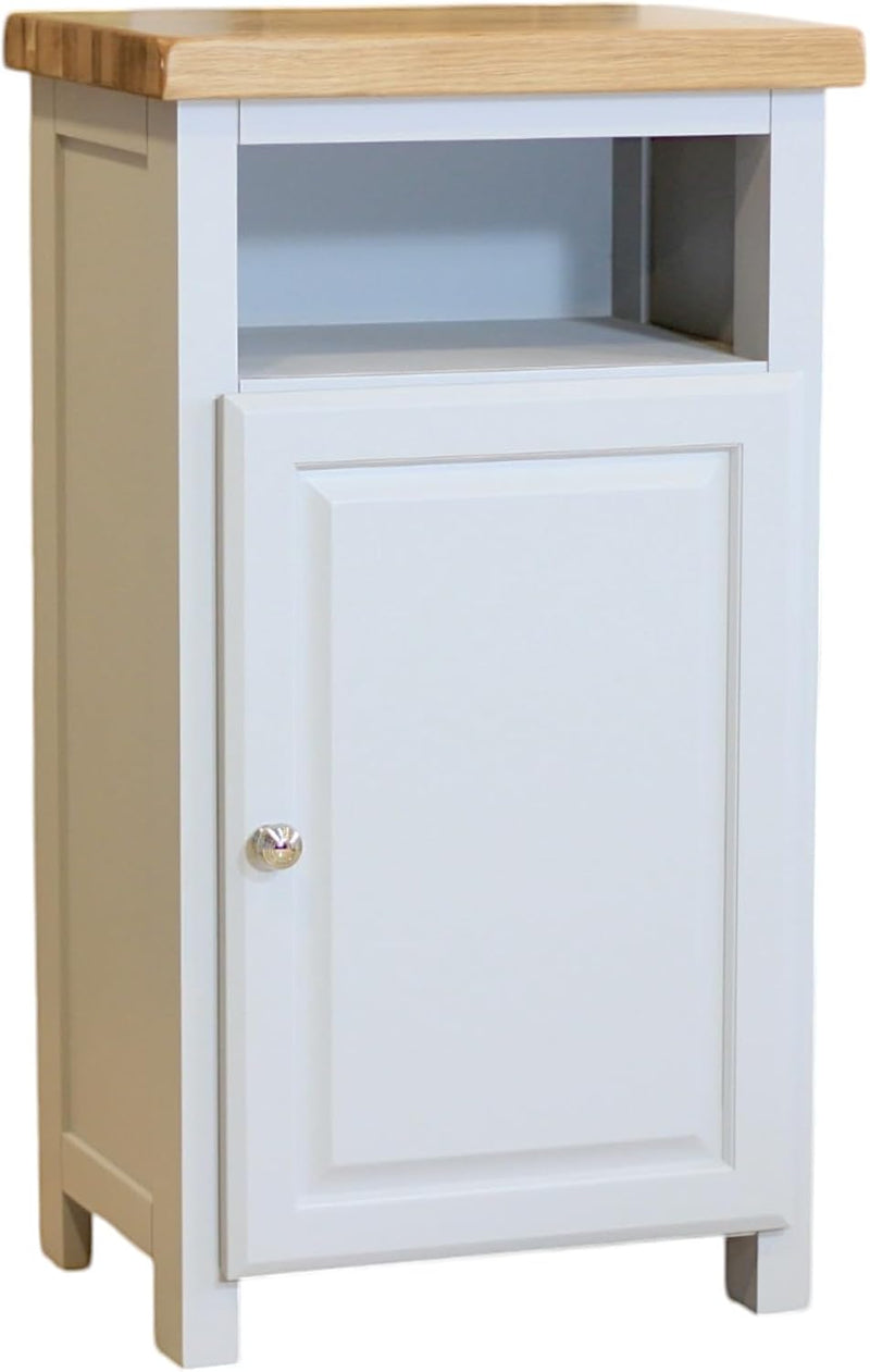 Grofurniture Snow Slim Cabinet Bathroom Storage Oak Painted