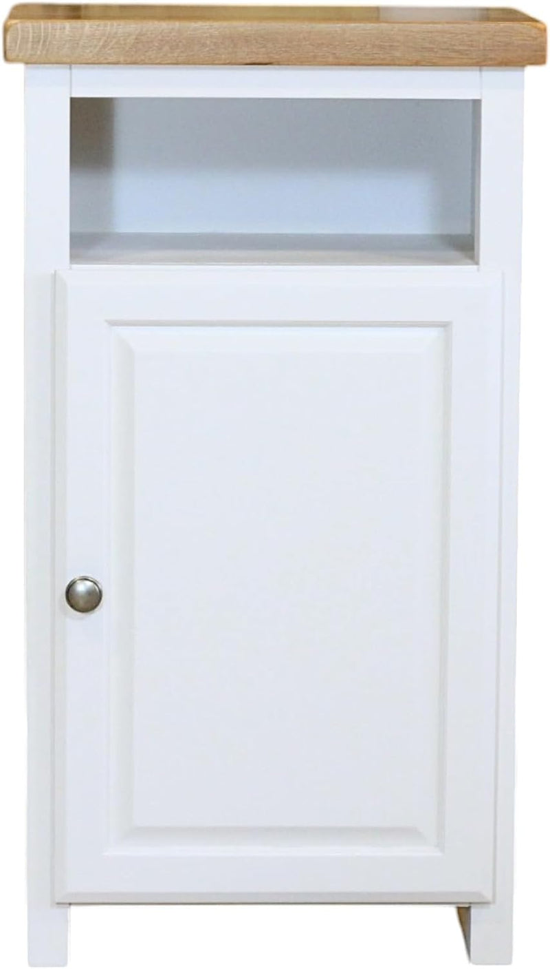 Grofurniture Snow Slim Cabinet Bathroom Storage Oak Painted