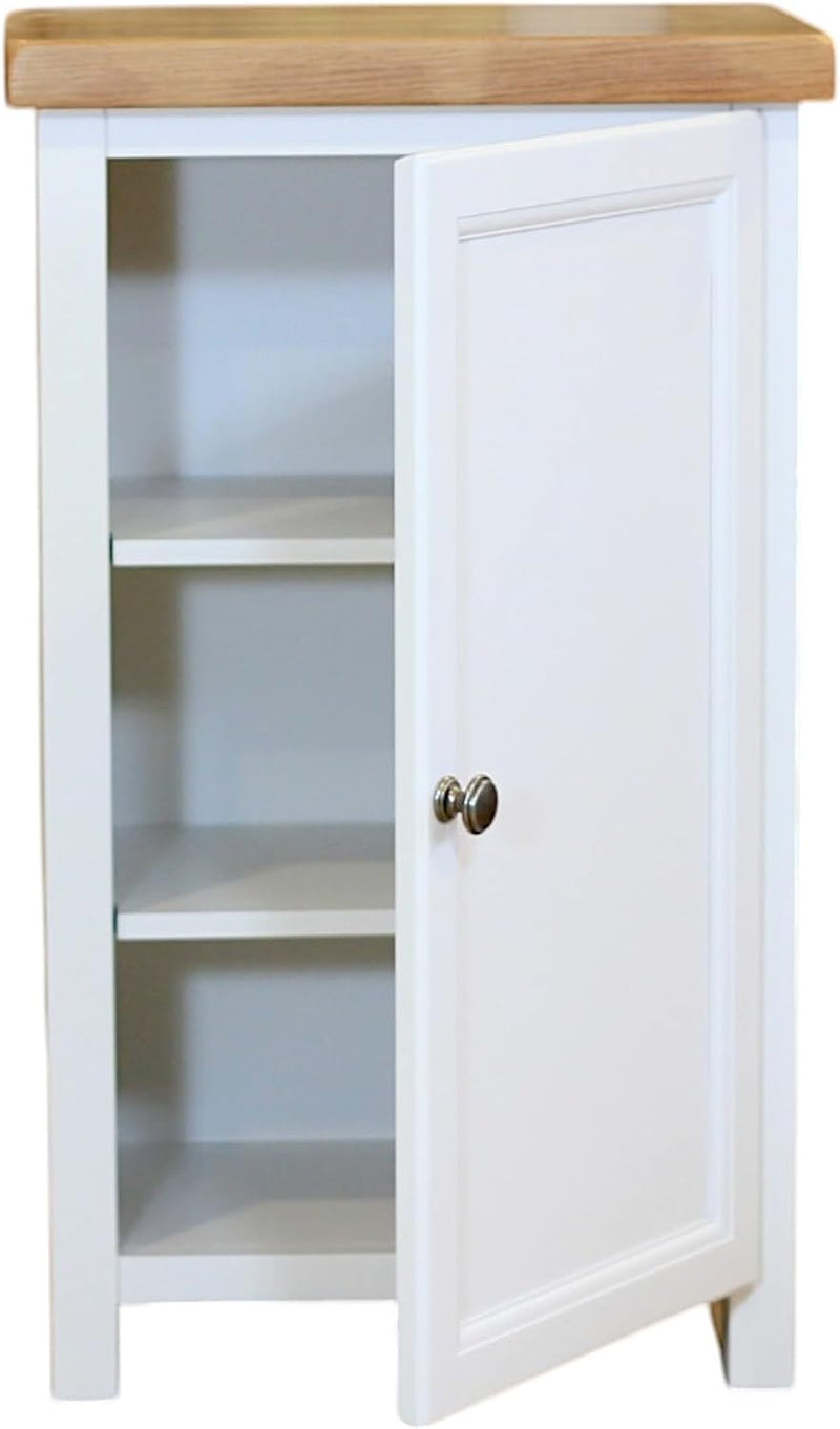 Grofurniture Snow Slim Cabinet Bathroom Storage Oak Painted