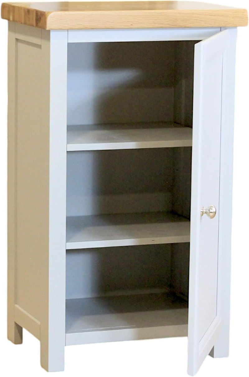 Grofurniture Snow Slim Cabinet Bathroom Storage Oak Painted