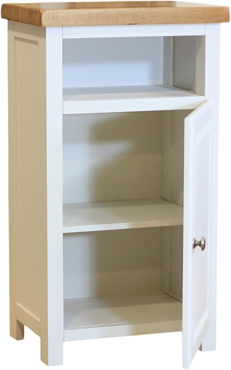 Grofurniture Snow Slim Cabinet Bathroom Storage Oak Painted