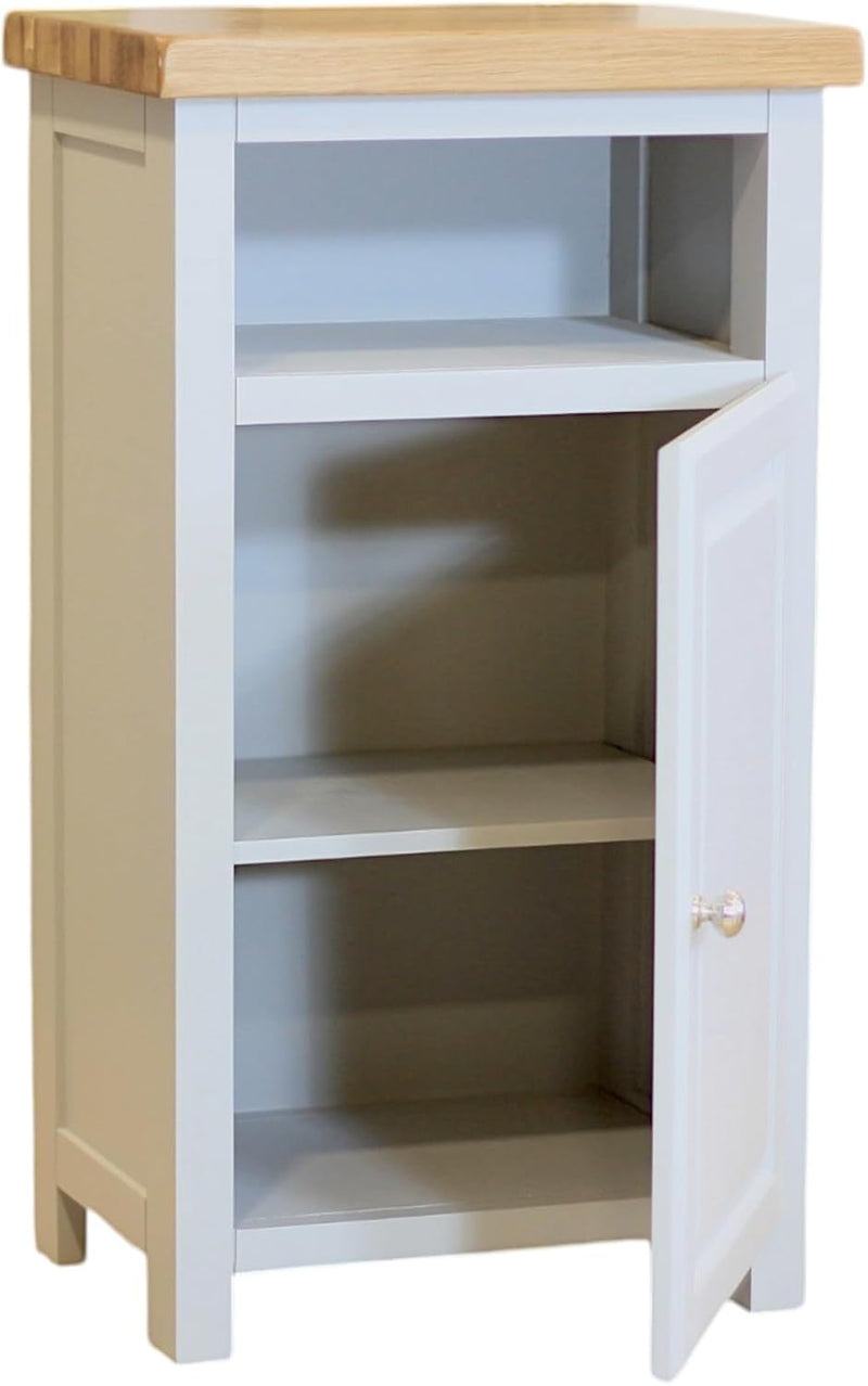 Grofurniture Snow Slim Cabinet Bathroom Storage Oak Painted