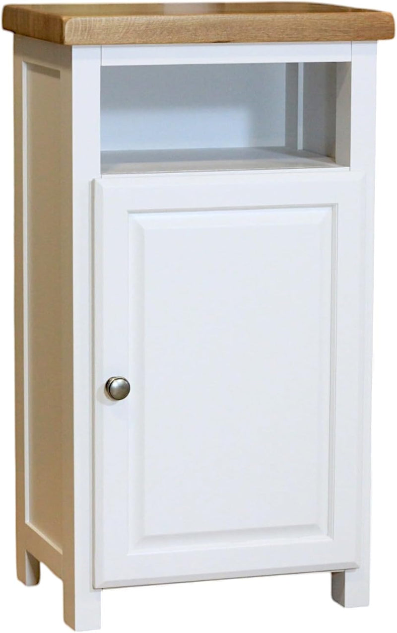 Grofurniture Snow Slim Cabinet Bathroom Storage Oak Painted