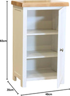 Grofurniture Snow Slim Cabinet Bathroom Storage Oak Painted