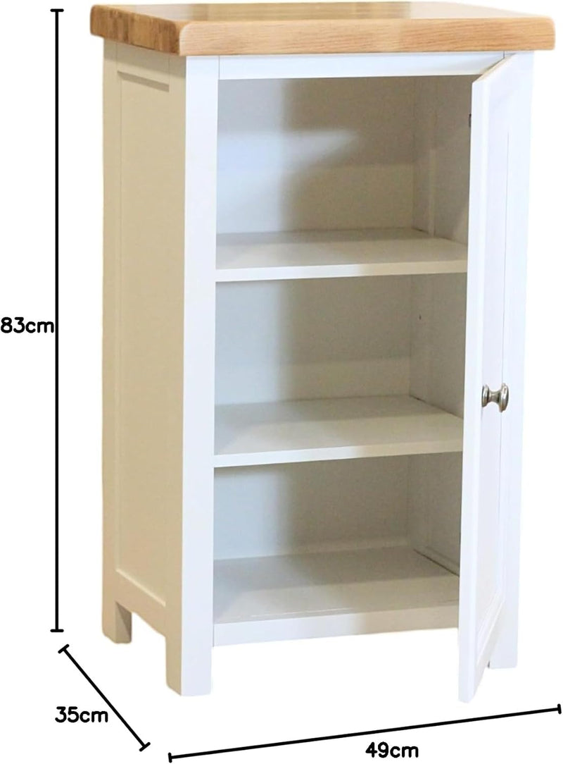 Grofurniture Snow Slim Cabinet Bathroom Storage Oak Painted