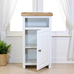 Grofurniture Snow Slim Cabinet Bathroom Storage Oak Painted