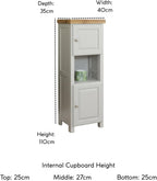 Grofurniture Tall Painted Slim Cabinet Hallway Storage Or