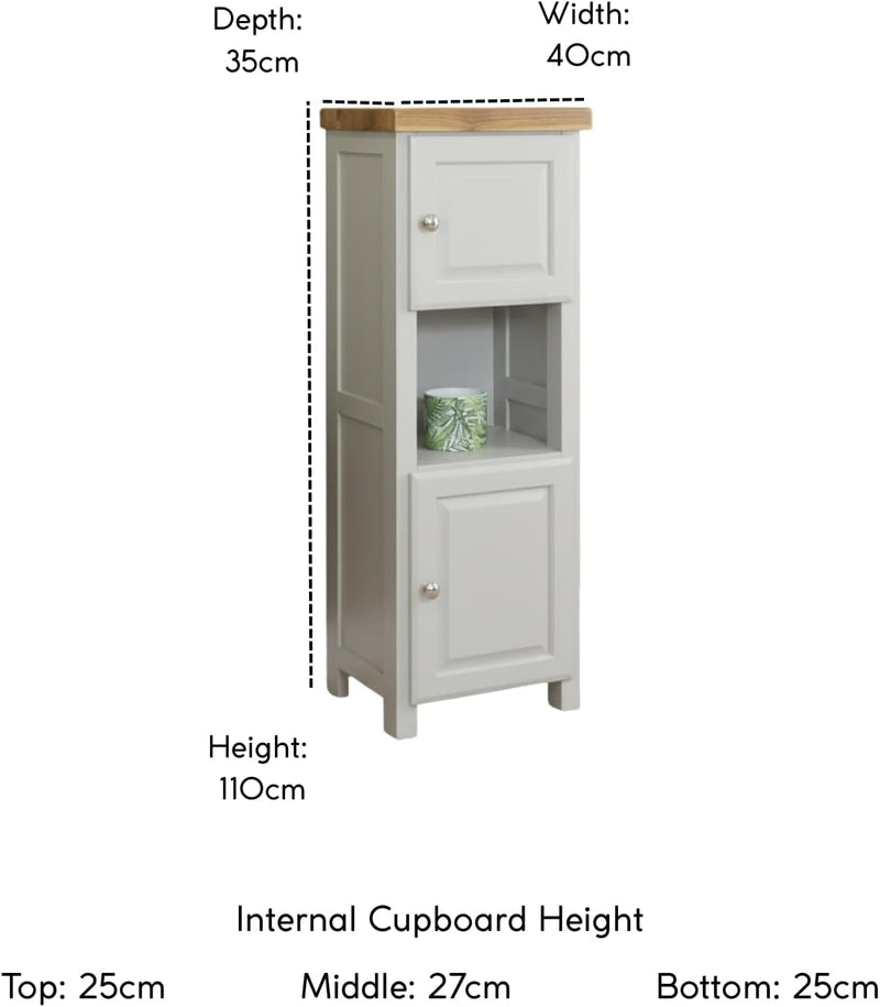 Grofurniture Tall Painted Slim Cabinet Hallway Storage Or
