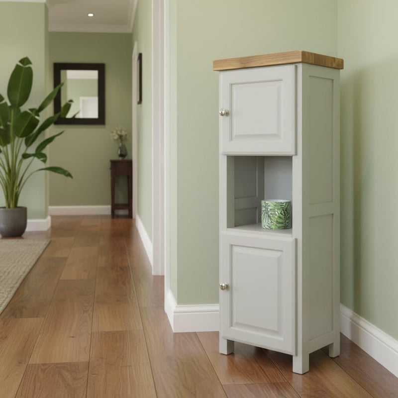 Grofurniture Tall Painted Slim Cabinet Hallway Storage Or