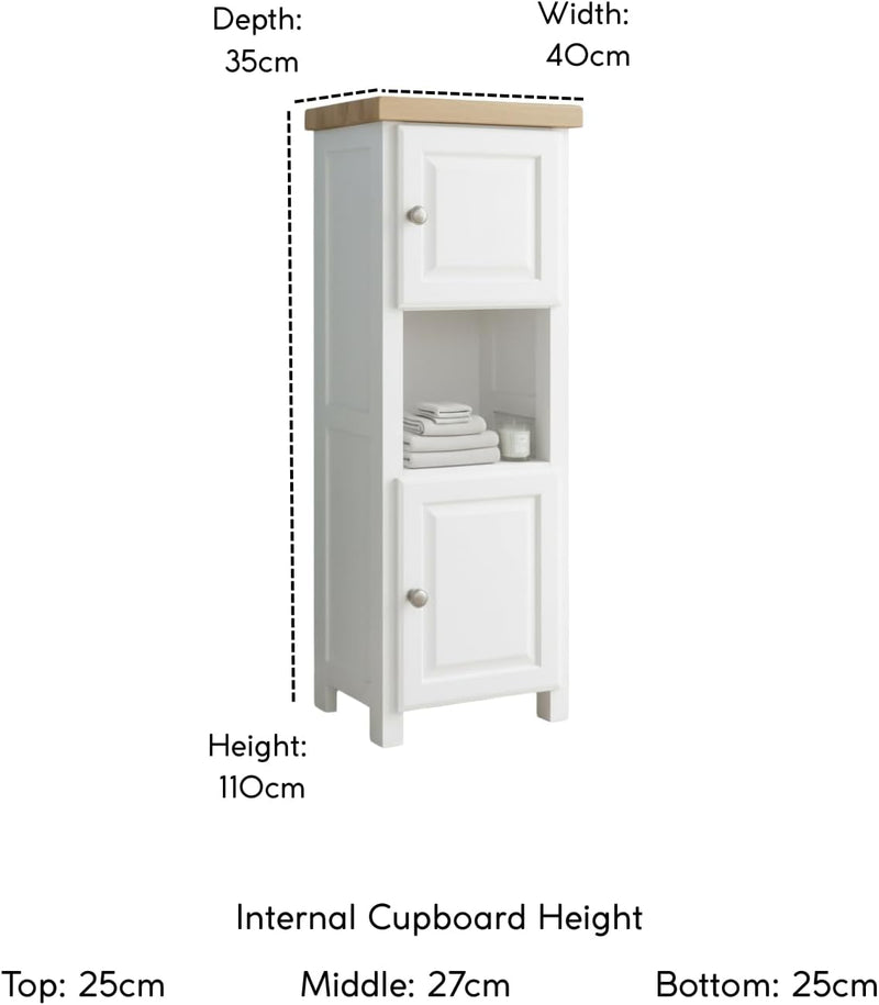 Grofurniture Tall Painted Slim Cabinet Hallway Storage Or