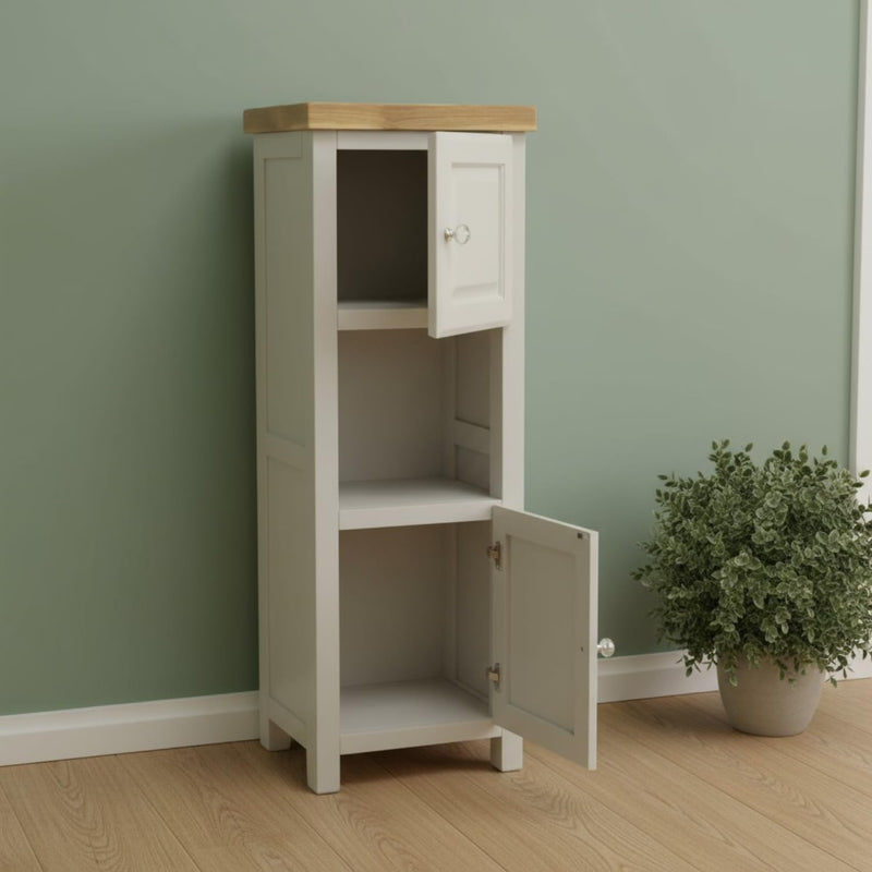 Grofurniture Tall Painted Slim Cabinet Hallway Storage Or