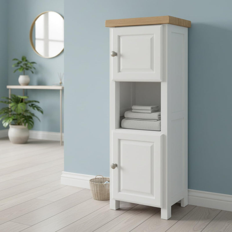 Grofurniture Tall Painted Slim Cabinet Hallway Storage Or