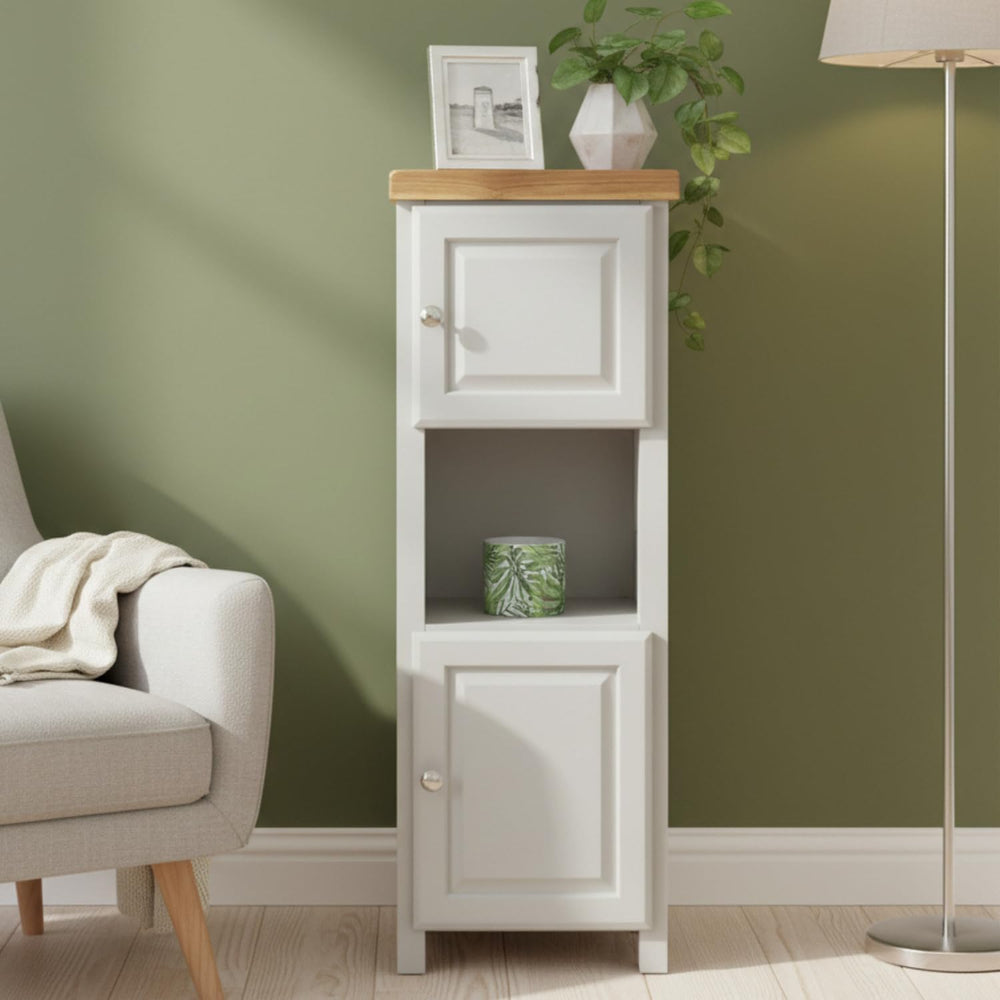 Grofurniture Tall Painted Slim Cabinet Hallway Storage Or