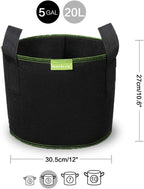 Grow Bags for Vegetables 10 Gallon Large Growing (5 Pack)