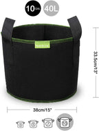 Grow Bags for Vegetables 10 Gallon Large Growing (5 Pack)