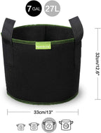 Grow Bags for Vegetables 10 Gallon Large Growing (5 Pack)