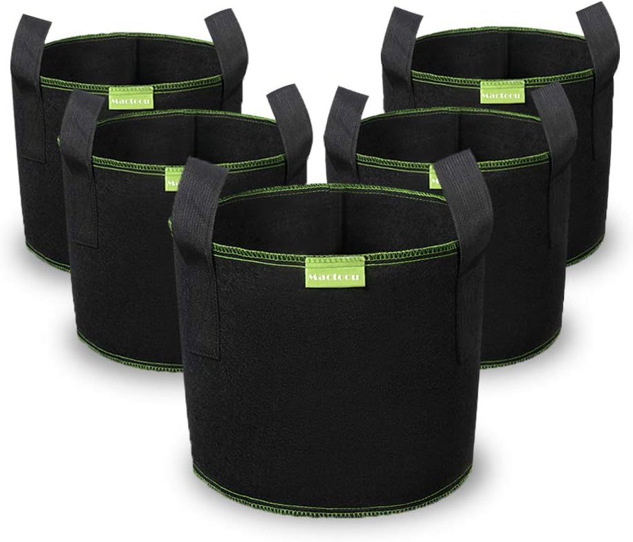 Grow Bags for Vegetables 10 Gallon Large Growing (5 Pack)