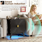 Gurexl Ripple Bedside Tables with 2 Power Outlet