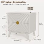 Gurexl Smart Bedside Table with Charging Station