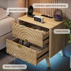 Gurexl Smart Bedside Table with Charging Station