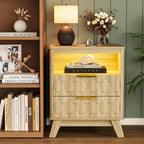 Gurexl Smart Bedside Table with Charging Station