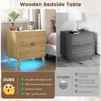 Gurexl Smart Bedside Table with Charging Station