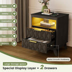 Gurexl Smart Bedside Table with Charging Station