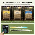 Gurexl Smart Bedside Table with Charging Station