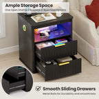 Gurexl Smart Bedside Table with Charging Station