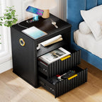 Gurexl Smart Bedside Table with Charging Station