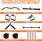 Gym Cable Attachments Set Lat Pulldown Accessories Weight