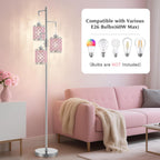 Crystal Floor Lamp Elegant Standing Modern Finish Tall